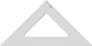 Actual product image Drawing triangle, hypotenuse: 495 mm, 45 degrees (495 mm)