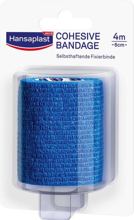 Produktbild Hansaplast Selbsthaftende Fixierbinde blau 4 m x 6 cm, 1 St. Binde