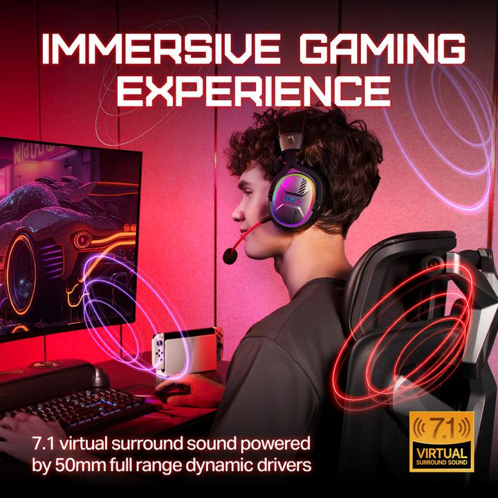 Actual product image OXS Storm G2 Wireless Gaming Headset 7.1 Virtual Surround Sound (24 h)