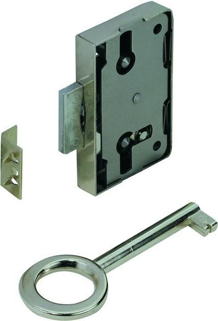 Hettich Aufschraubschloss Dornma 30mm, vernickelt