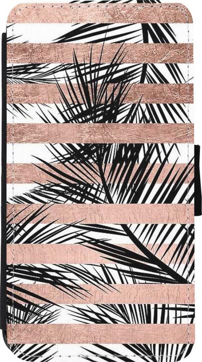 Produktbild PhoneLook Hülle Wallet schwarz Palm trees gold stripes (Apple iPhone 11 Pro)