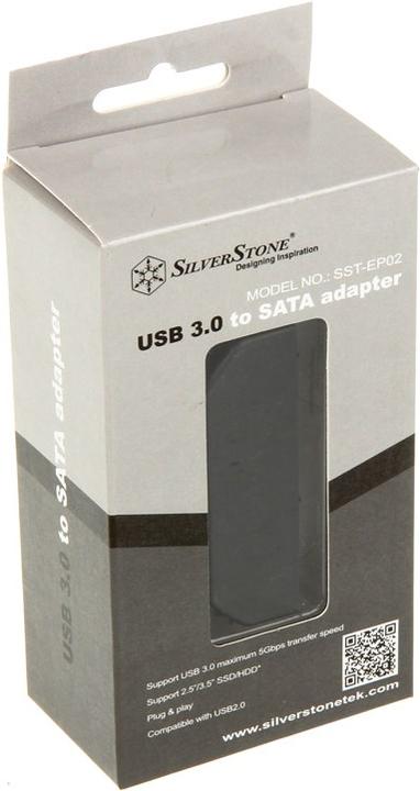 Actual product image Silverstone SST-EP02B USB 3.0 to SATA Adapter