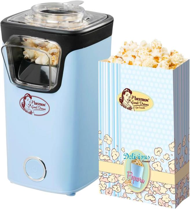 Bestron Appareil à pop-corn, bleu