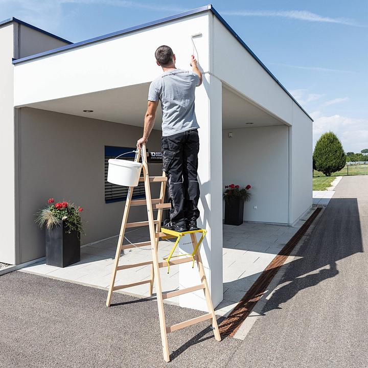 Produktbild Munk Sprossen-Stehleiter Holz 2x7 Sprossen (Gerüst, 207 cm)