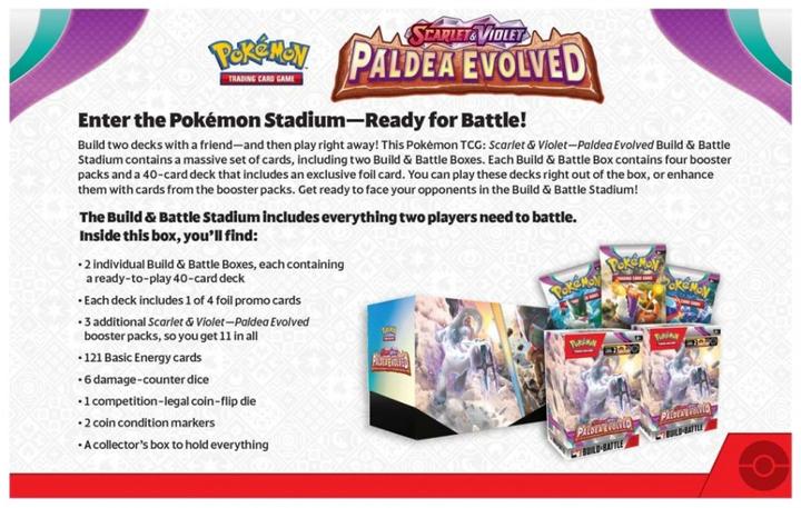 Immagine prodotto Pokémon SV02 - Build & Battle Stadium (Inglese, Scatola di costruzione e battaglia)