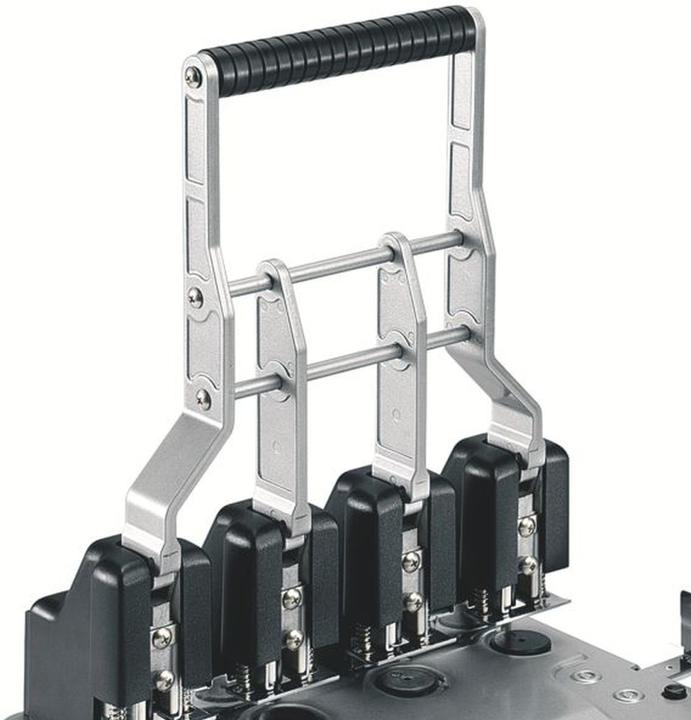 Produktbild Rexel Vierfachlocher HD4150, schwarz-silber Stanzleistung: 150 Blatt, aus Metall, Anschlagschiene aus