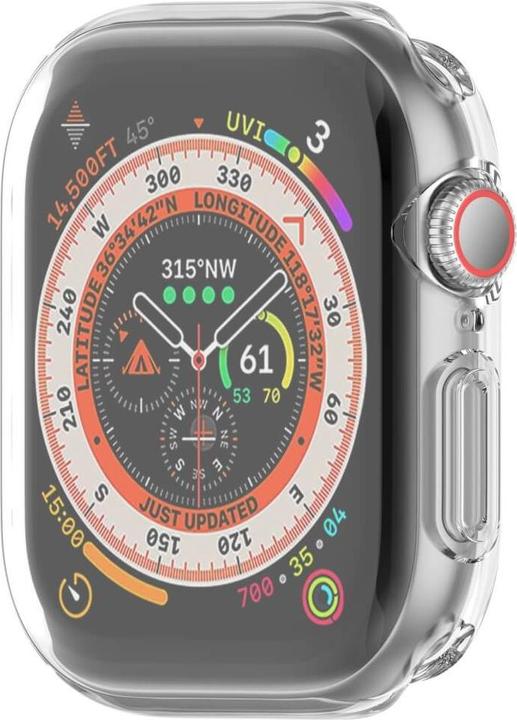 Actual product image Cover-Discount Apple Watch 10 - 42mm - Rubber protection case metal look
