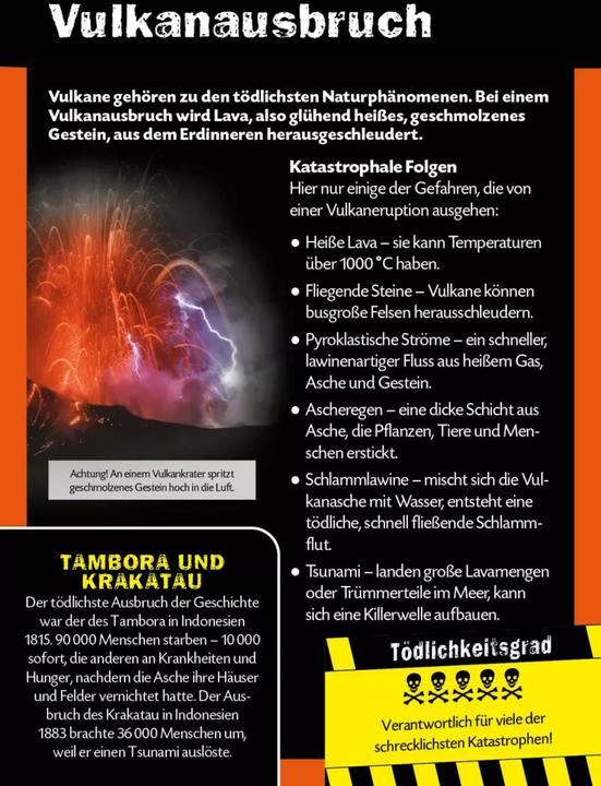 Produktbild Die 100 tödlichsten Dinge der Welt (Deutsch, Anna Claybourne, Petra Bachmann, 2021)