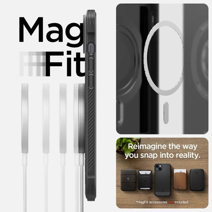 Actual product image Spigen Rugged Armor Magsafe iPhone 14 Plus case - Black (Apple iPhone 14 Plus)