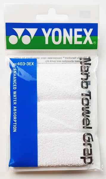 Yonex AC403-3EX Nano Towel Grap Dreierpack weiss