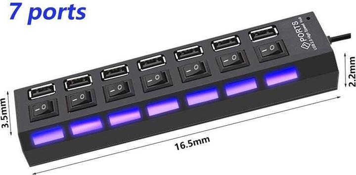 Immagine prodotto Hermex Hub a 7 porte (USB-A, 7 Porti)