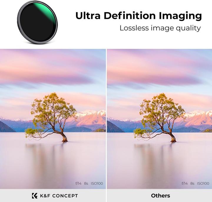 Produktbild K&F Concept Concept Variabel ND Filter ND8-128 Nano X Magnetic 52mm (52 mm, ND- / Graufilter, 128 mm)