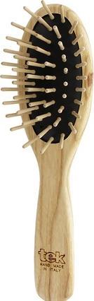 Immagine prodotto Tek Small Ash Wood Oval Hair Brush with Regular Pins Handmade in Italy