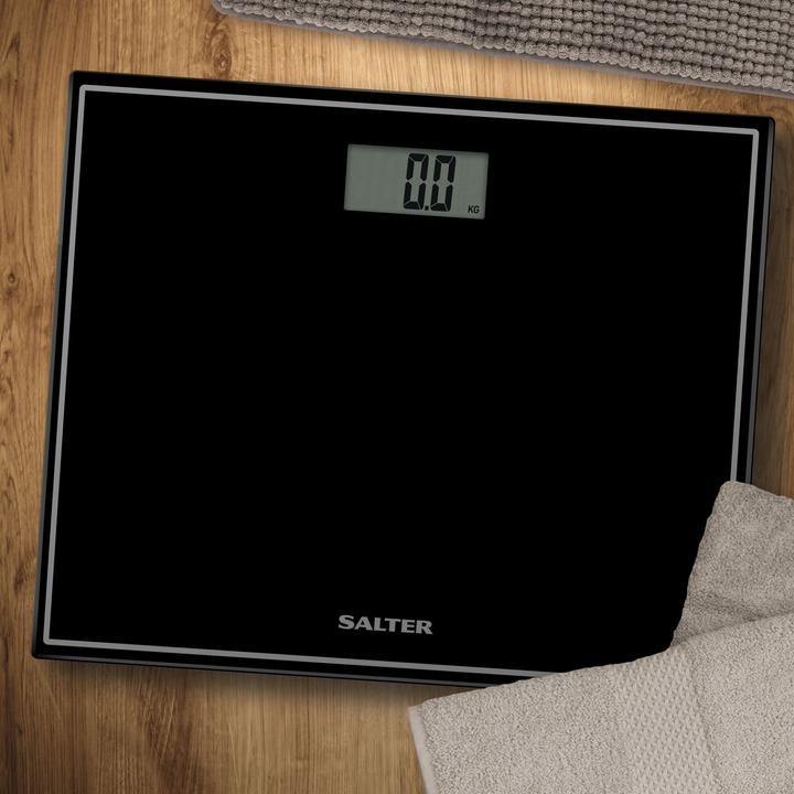 Actual product image Salter 9207 BK3R Compact Glass Electronic Bathroom Scale - Juodas (150 kg)