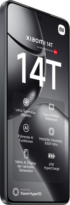 Actual product image Xiaomi 14T + Curved Gaming Monitor 30" Launch Bundle (256 GB, Titan Black, 6.67", Dual SIM, 50 Mpx, 5G)