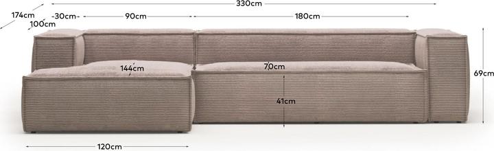 Produktbild Kave Home Blok (5-Sitzer, Big Sofa, Ecksofa)