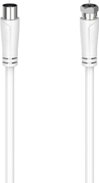 Hama SAT connection cable, F plug - coaxial coupling, 3.0 m, 90 dB (90 dB, Antenna cable)