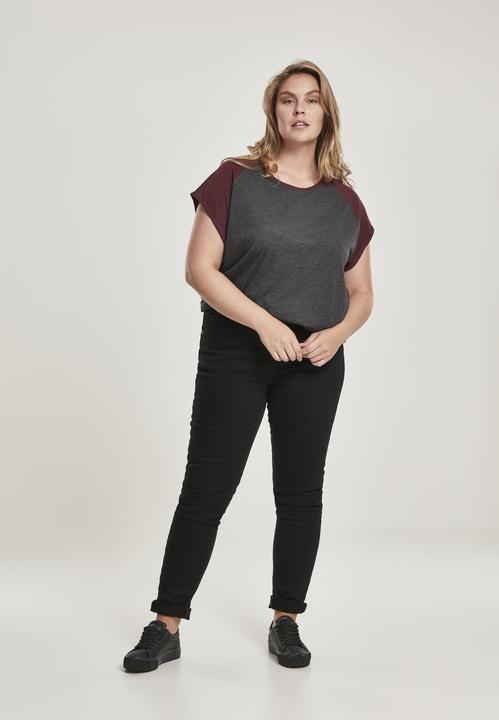 Image du produit Urban Classics T-shirt raglan contrasté pour femmes (4XL)