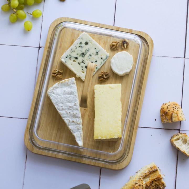 Immagine prodotto Pebbly Scatola di formaggio con coperchio in vetro