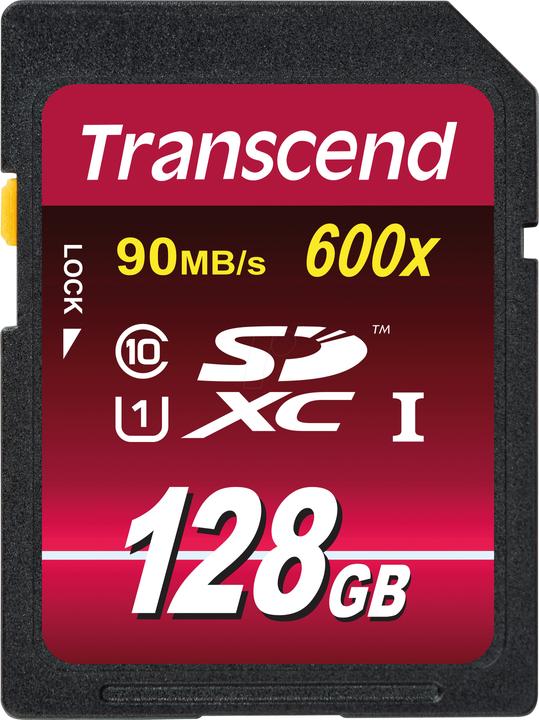 Image du produit Transcend SDXC Ultimate 600x (128 Go, SDXC, U1, UHS-I)