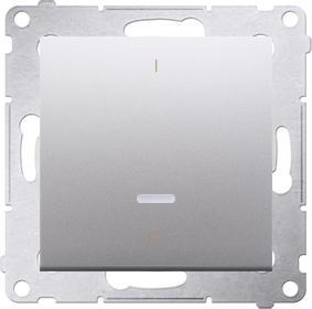 Image du produit Kontakt Simon Simon 54 Interrupteur bipolaire rétro-éclairé argent mat DW2L.01