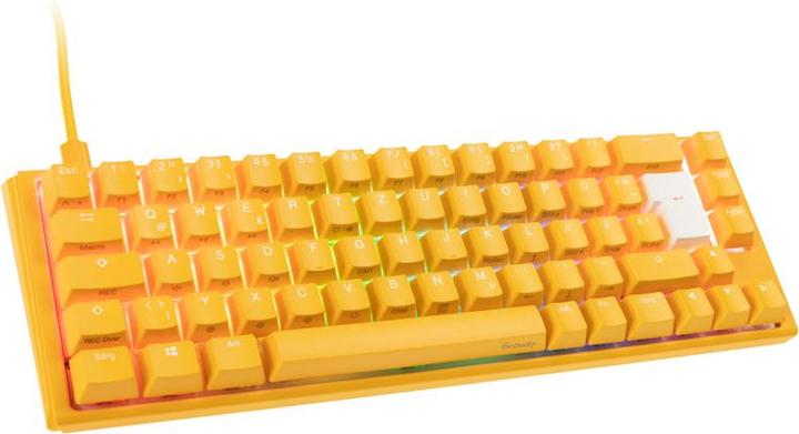 Actual product image Ducky One 3 Yellow SF gaming keyboard, RGB LED - MX brown (DE, Cable)