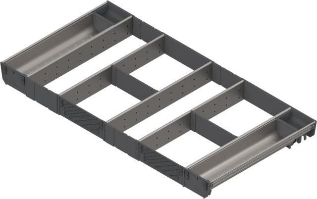Image du produit Blum Rangement pour couverts Orga Kit de compartiments KB 900mm, NL 450mm, gris