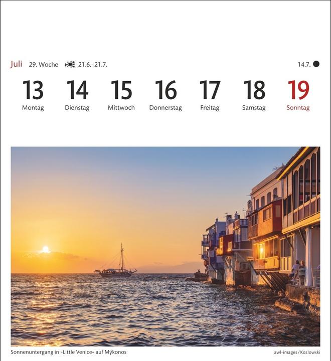 Actual product image Harenberg Griechische Inseln Sehnsuchtskalender 2026 - Wochenkalender mit 53 Postkarten (Hardcover, German)