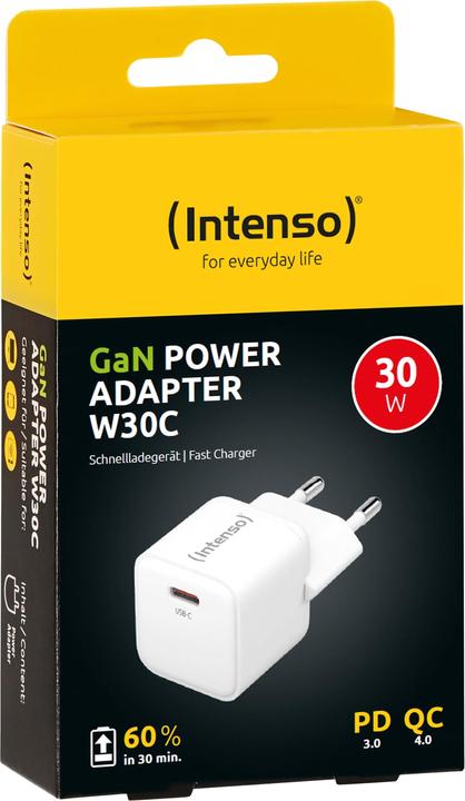 Image du produit Intenso 1x adaptateur USB-C GAN blanc (30 W)