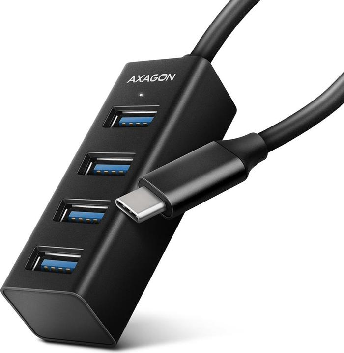 Produktbild Axagon HUE-M1C Superspeed USB-C Mini Hub, 4x USB 3.0 (USB-C, 4 Ports)