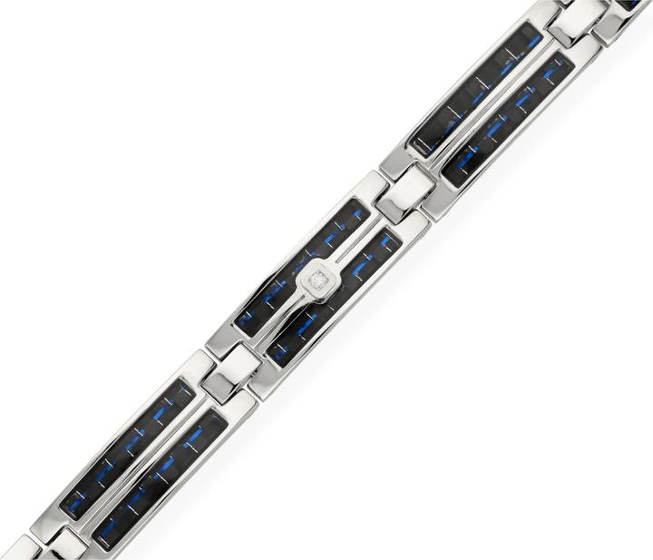 Carat Men's Classic Diamond (0.85 cm, Edelstahl)