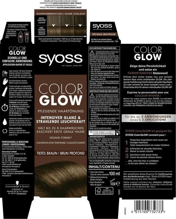 Actual product image Syoss Color Glow (Deep brown)