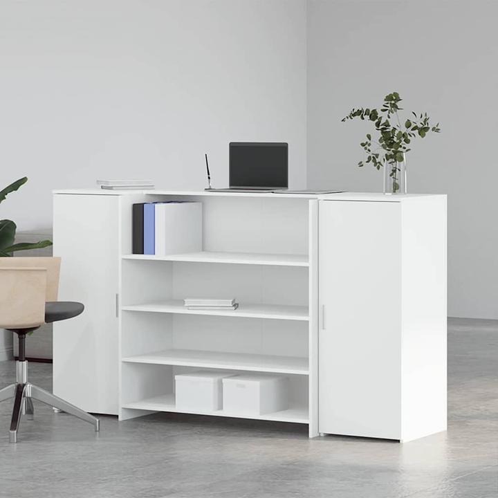 Produktbild VidaXL Empfangstheke Weiss 180x50x103,5 cm Holzwerkstoff Empfangstresen