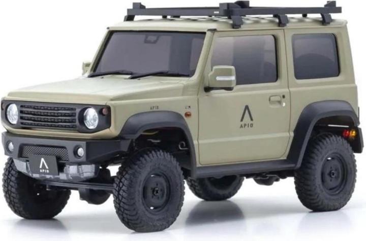 Kyosho Scale Crawler Mini-Z Suzuki Jimny Apio TS4, Khaki 1:18, ARTR (RTR Prêt à fonctionner)