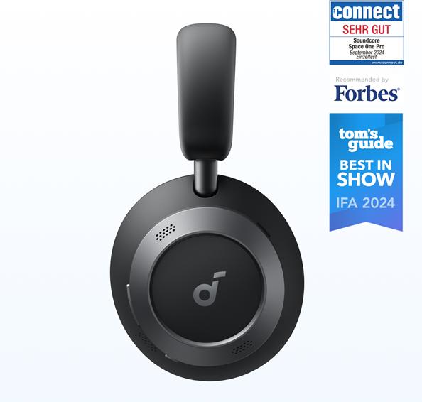 Productafbeelding Anker Soundcore Space One Pro + Case black (ANC, 40 h, Bedraad)