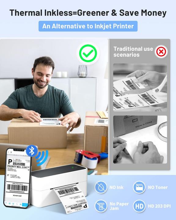 Image du produit Phomemo PM241 mit Bluetooth BLA/WHI (203 dpi)