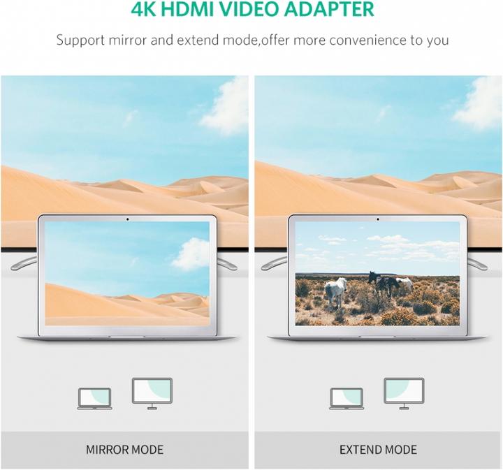 Actual product image Ugreen HDMI to HDMI Adapter with Audio SPDIF AUX Audio Output