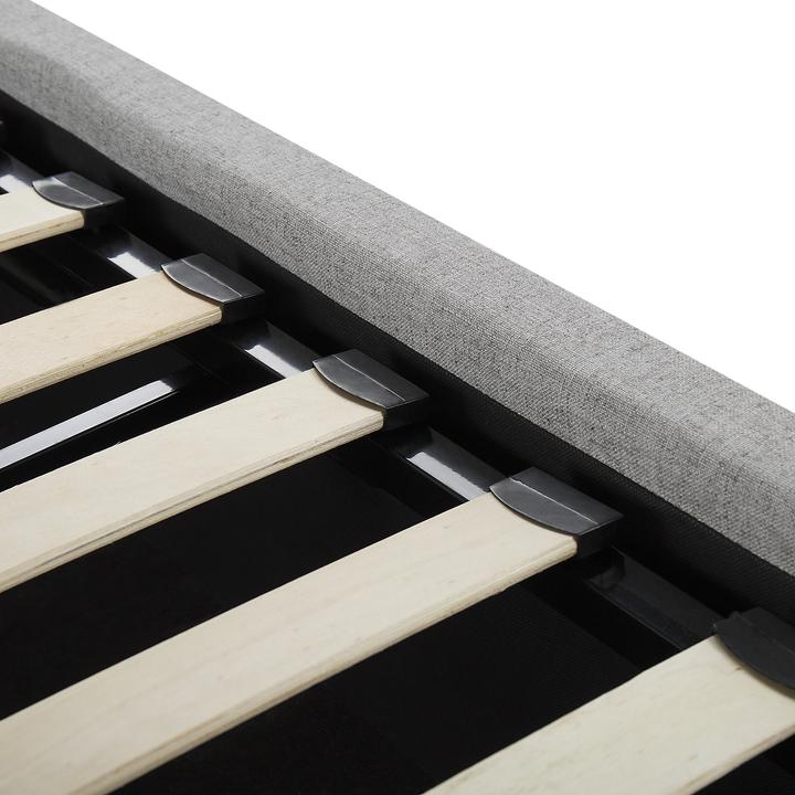 Actual product image Beliani Upholstered bed grey with storage space 160 x 200 cm LORIENT (160 x 200 cm)