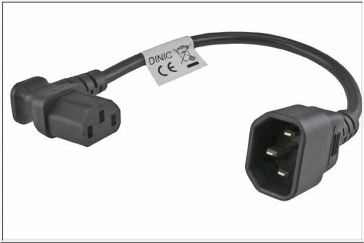 Actual product image MicroConnect Power adapter C13 C14 angled (0.30 m)