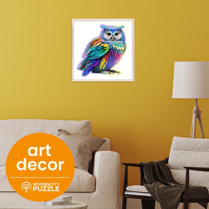 Actual product image WoodenCity Puzzle Wood M Trendy Owl (250 pieces)