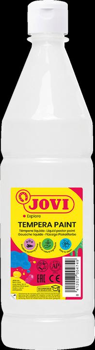 Jovi liquid Tempera, 1000 ml poster paint in bottle, white (White, 1000 ml)