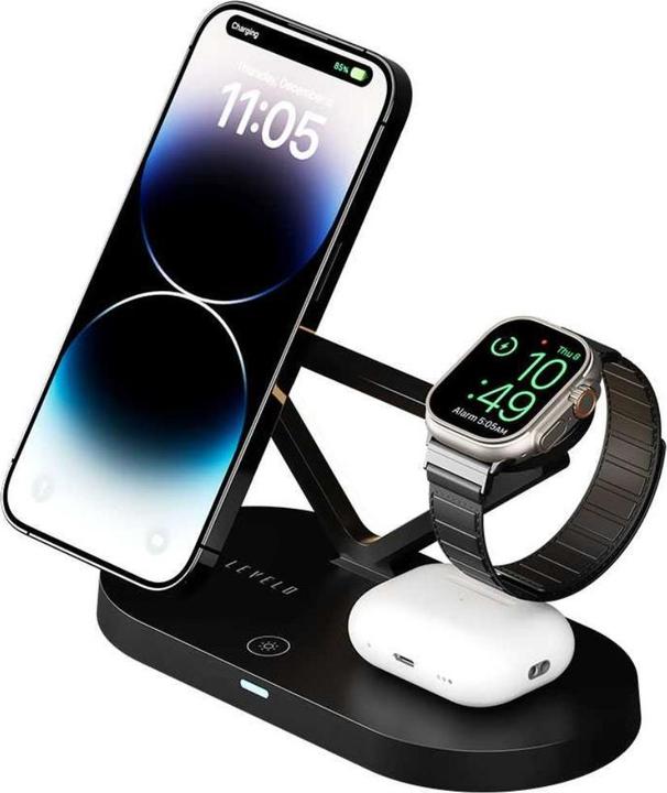 Actual product image Levelo Premio 5 In 1 Wireless Charging Pad (15 W)