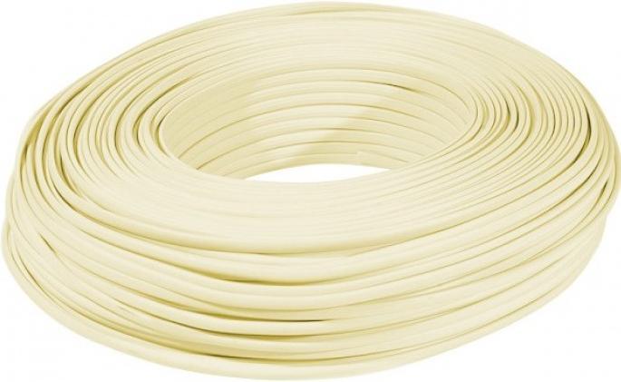 Produktbild Générique Telephone Flat Cable Stranded 30AWG 4W - Ivory 100 m reel