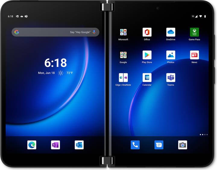 Productafbeelding Microsoft Surface Duo 2 (5.8 Inch) Dual SIM Android 11 USB Type-C (128 GB, Obsidian, 8.30", Dubbele SIM, 12 Mpx, 5G)