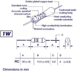 Actual product image Velleman Resistor 1W 1K8
