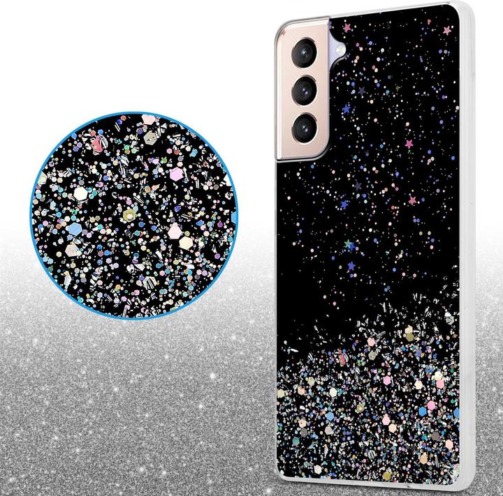 Productafbeelding Cadorabo TPU hoes fonkelende glitters (Samsung Galaxy S21+)