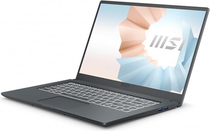 Produktbild MSI Modern A11MU-614FR Notebook (15.6 Zoll) Intel® Core™ i7 DDR4-SDRAM SSD Wi-Fi 6 (802.11ax) Windows 10 (15.59", Intel Core i7-1165G7, 8 GB, 512 GB)