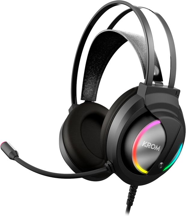 Produktbild Krom Kappa Kopfhörer Verkabelt Kopfband Gaming Schwarz (NXKAPPA) (Kabelgebunden)