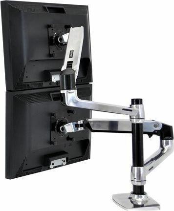Ergotron LX Dual Stacking Arm - Kit de fixation (fixation de serrage) (Tables, 24")