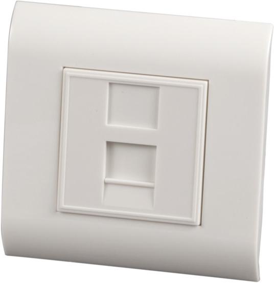 Produktbild EFB Elektronik EFB Rahmenset 80x80 mit Zentralplatte für 1 Keystone, gerade (S/STP, CAT8.1, 0.08 m)